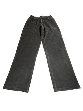 Woolrich Women’s 16 Black Corduroy Pants 16 Cotton High-Rise Straight-Leg VTG